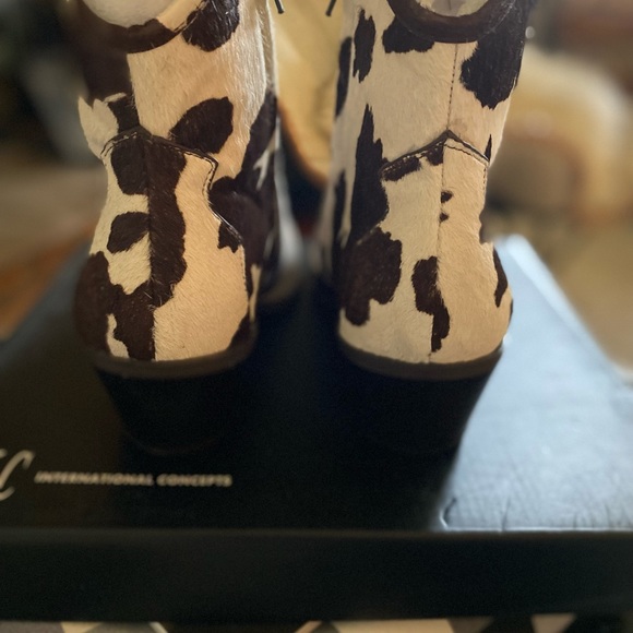 INC COWHIDE BOOTS - Picture 2 of 5
